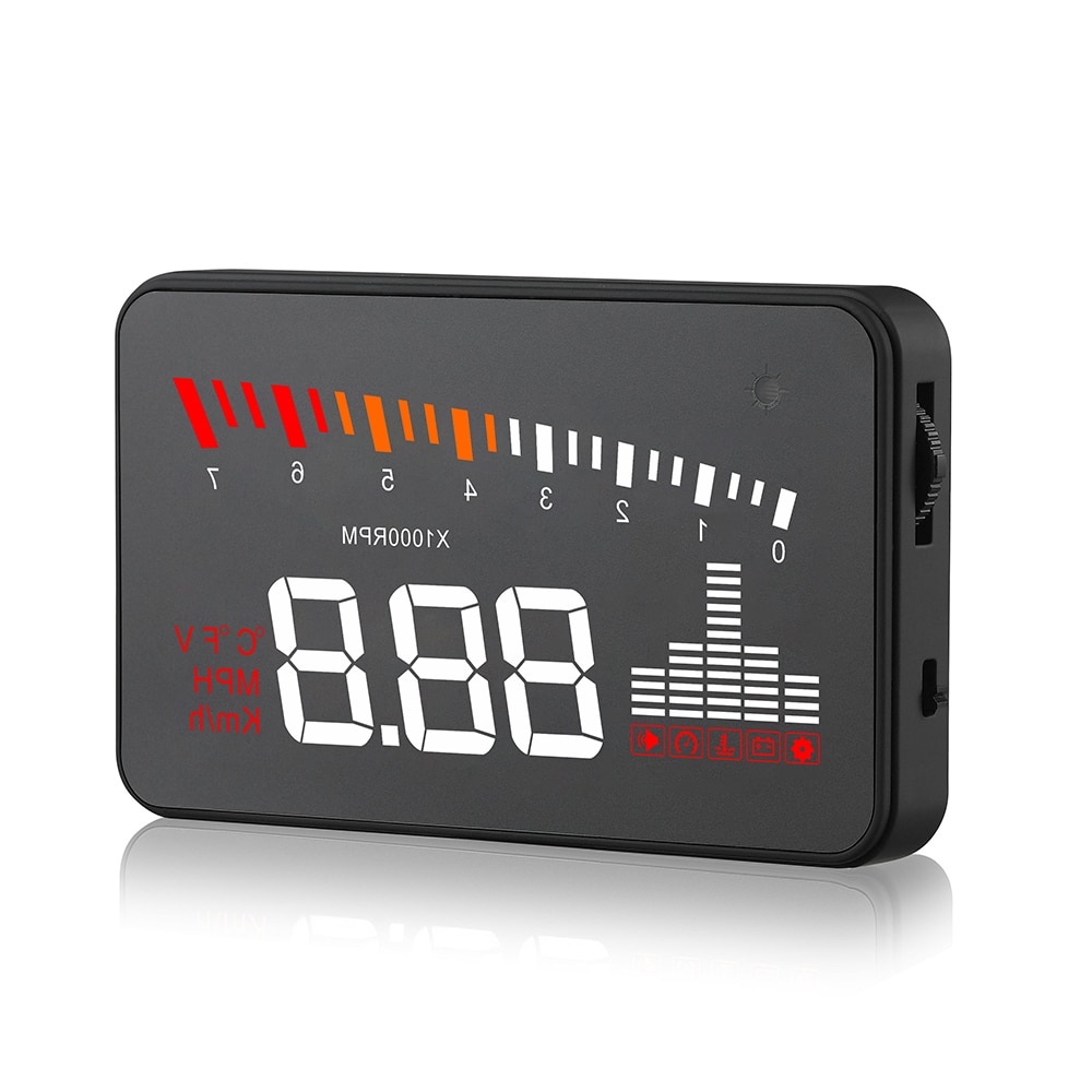 X5 OBD2 Head-Up Display Snelheidsmeter Voorruit Projector Rpm Snelheid Alarm Auto Eu Obd Hud Display Auto Elektronische Obd2 display