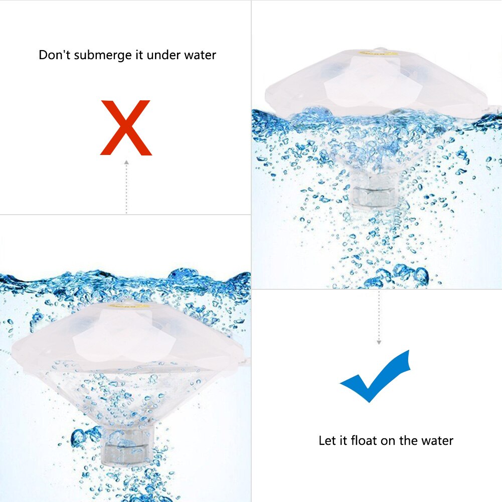 1-4Pcs Floating Underwater Light RGB Submersible Light LED Disco Party Glow Show Swimming Pool Tub Spa Lamp Baby Bath Light