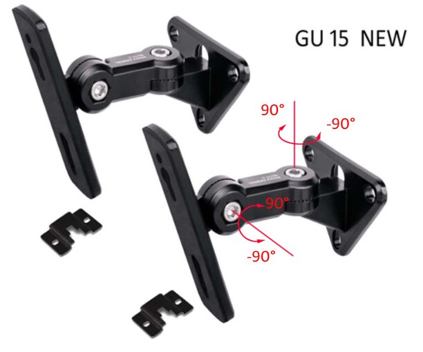 (1 Pair) GU15 Zinc Alloy universal zinc alloy Strong 15kg sound SPEAKER WALL bracket mount tilt swivel full motion: GU15