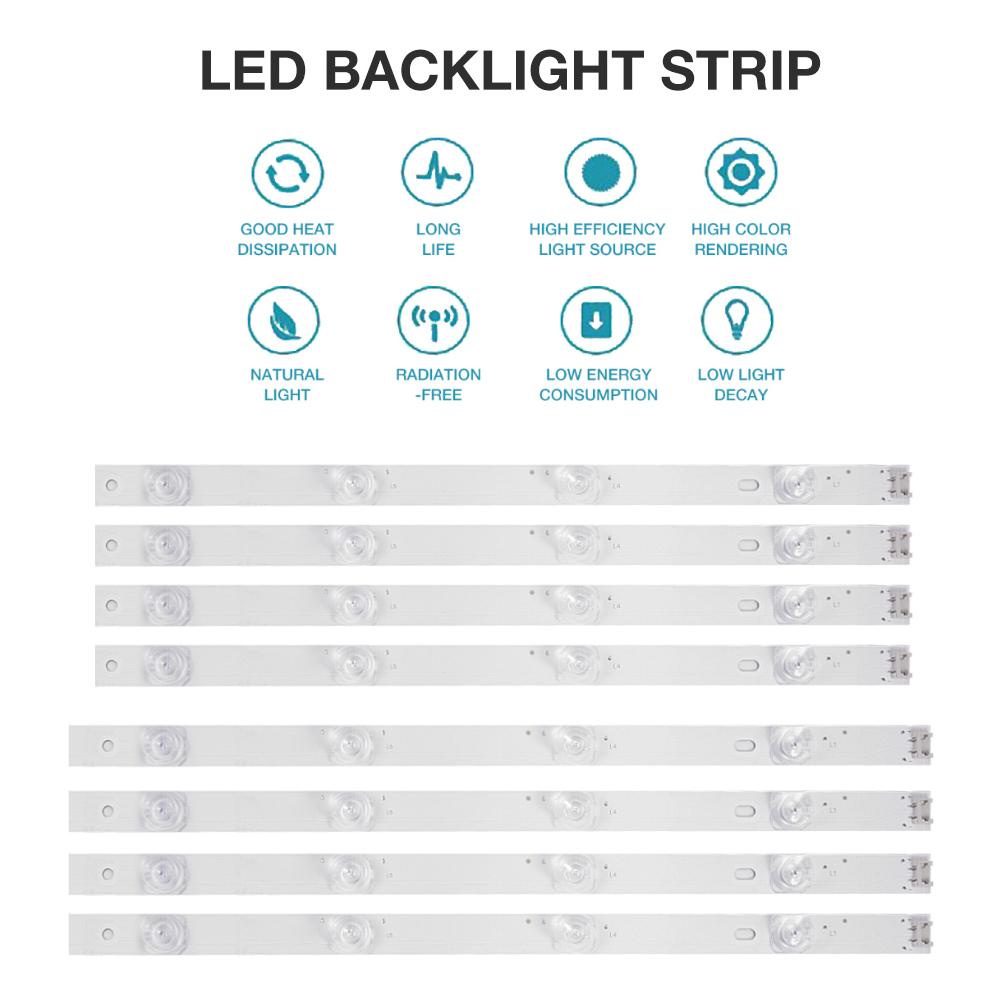 8PCS LED Backlight Strip 4 Lamp Beads Light Bar for LG 42 Inch TV INNOTEK DRT 3.0 42"