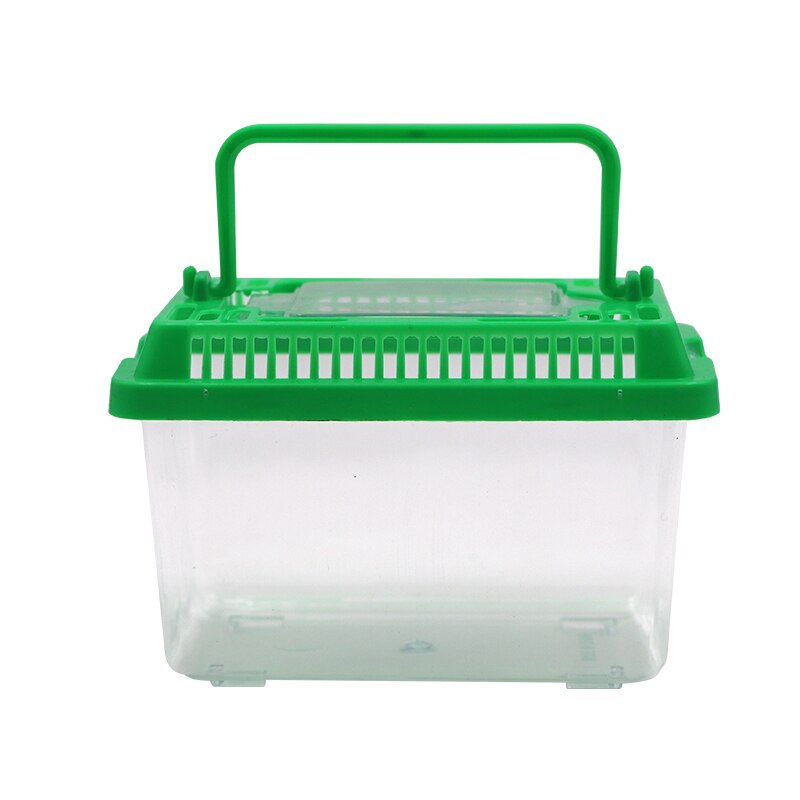 6 Pcs Mini Fish Tank Box office Desktop Decor Desktop Aquarium Goldfish Turtle Pet Reptile Hamster Tortoise Feed Cage Bowls
