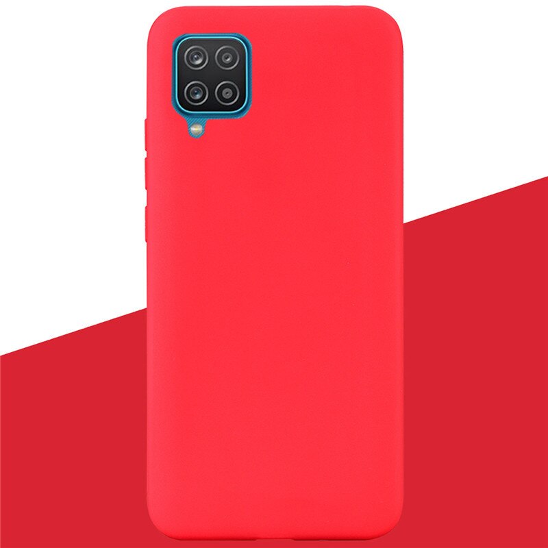 Funda de silicona suave para Samsung A12, carcasa trasera de Tpu para Samsung Galaxy A12 Galaxy A12 Galaxy A12 A 12 SM-A125F a125: 3 Red