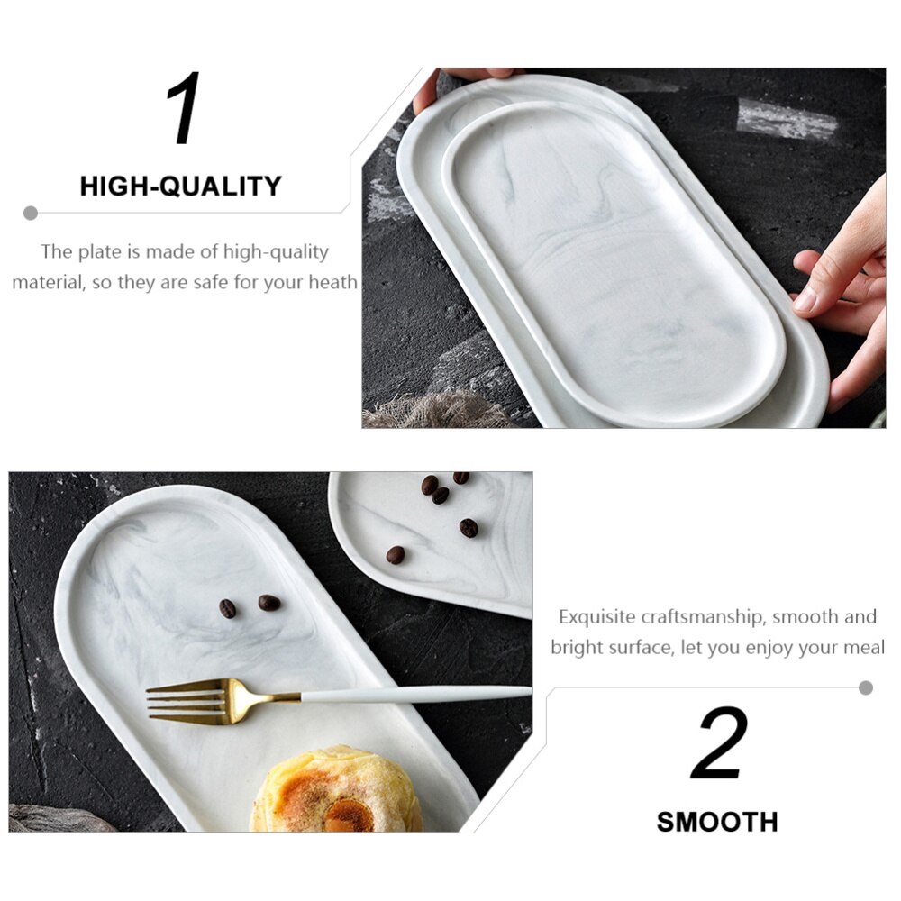 1pc Snack Plate Food Tray Simple Food Place Tray Food Service Plate Food Tray