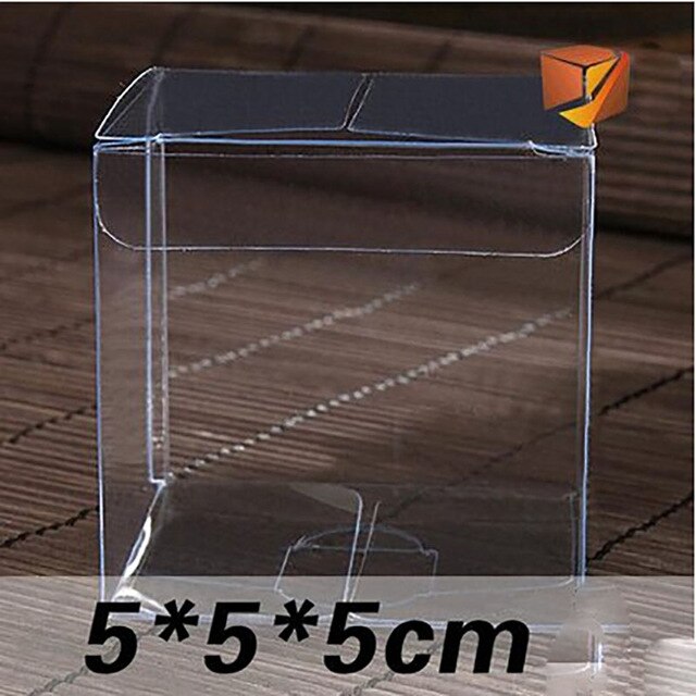 Different Sizes square Clear PVC Boxes Transparent Waterproof Box PVC Plastic Packaging Box For Souvenir/Candy/Toys 10pcs: 5x5x5cm