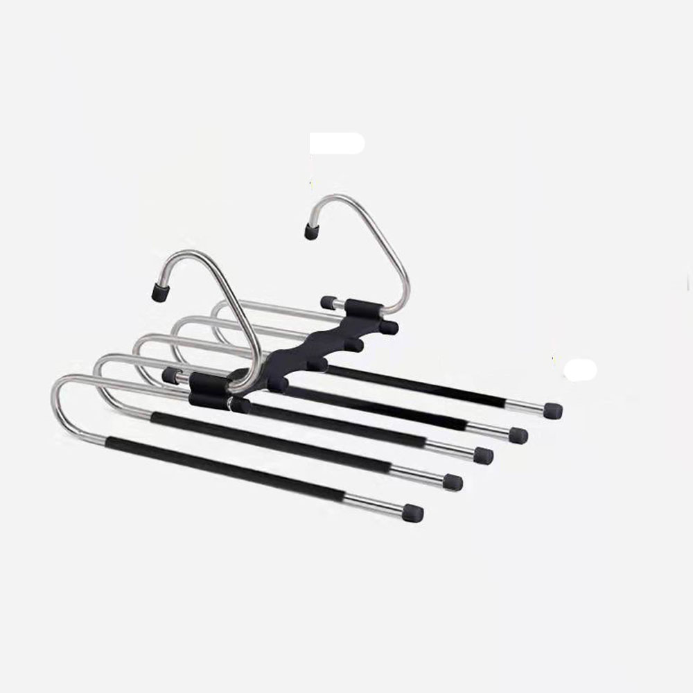 HosenbüGel, platzsparende, mehrschichtige, platzsparende KleiderbüGel, multifunktionaler Kleiderständer für sterben Aufbewahrung Ich bin Schrank: Schwarz