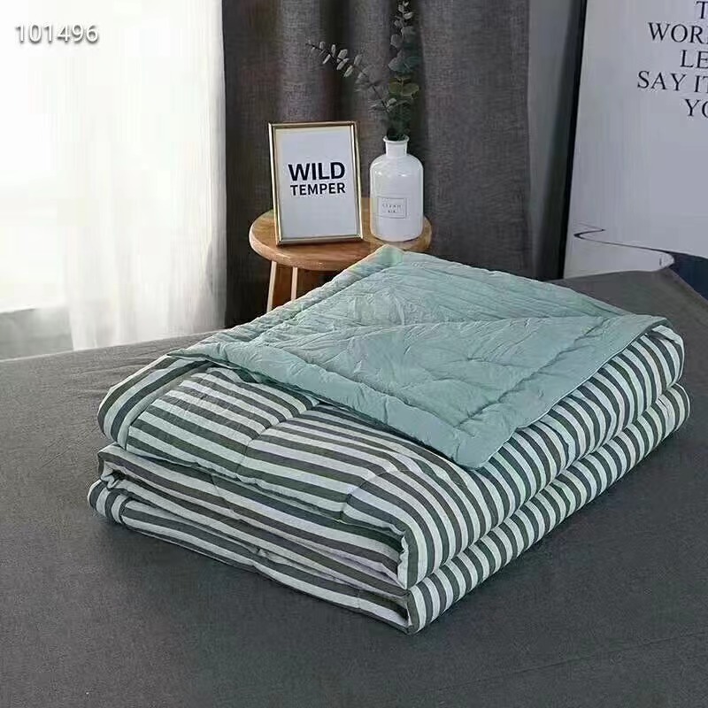 Plaid Summer Quilt Washed Cotton Air Condition Thin Comforter Blanket Bedspread for Single Double Queen King Bed Coverlet: 150x210cm / MULTI