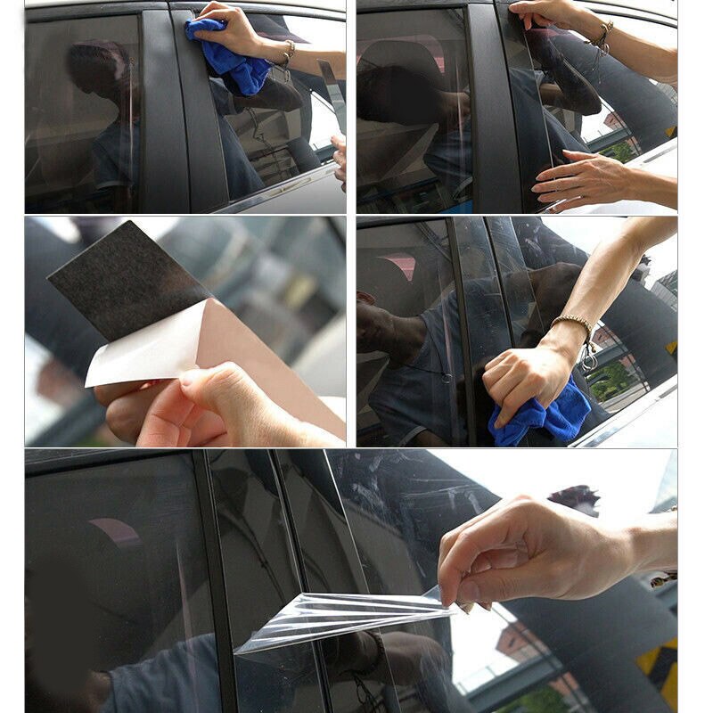 Pilar puerta PC plástico coche ventana embellecedor tiras cubierta negra para Mazda 3 2006 accesorios de repuesto Auto