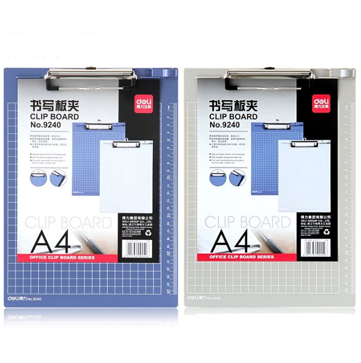 1 stk/partij Plastic A4 Klembord met Schaal voor School Briefpapier & Office Supply & Thuisgebruik