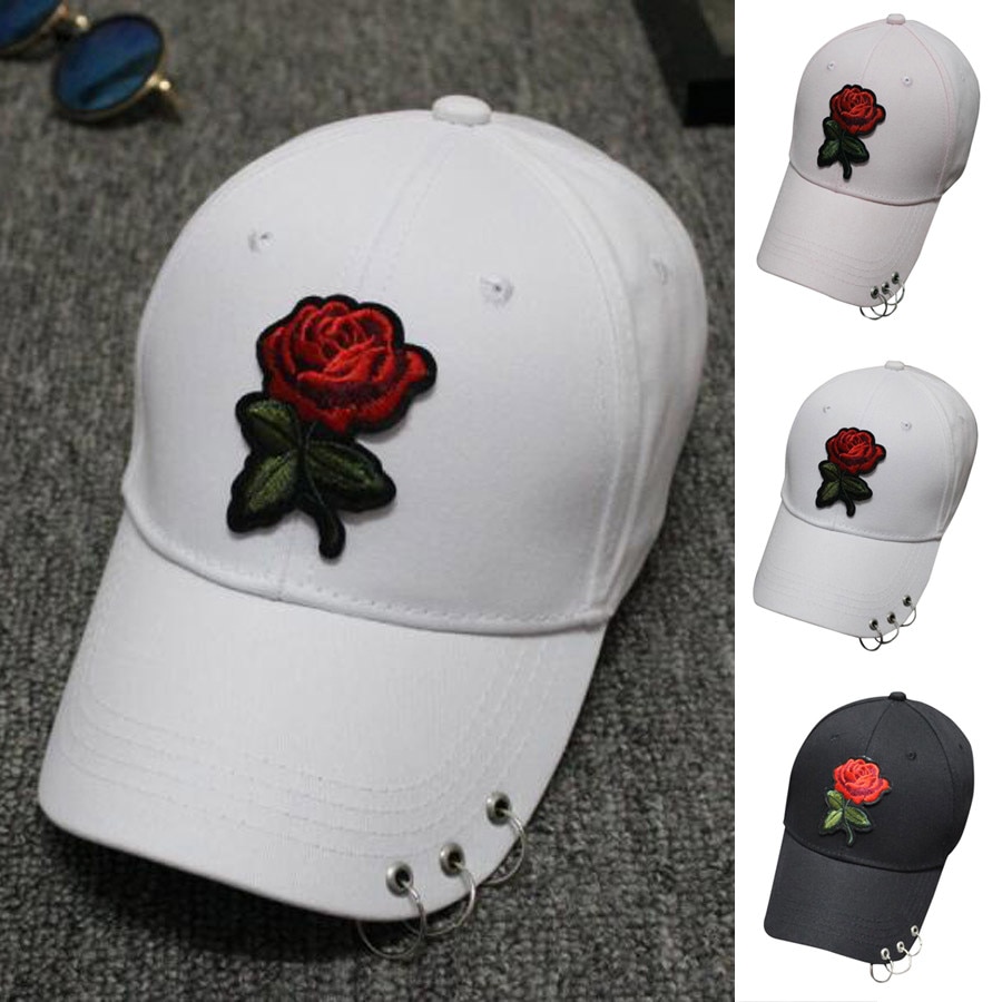 Di estate delle signore del fiore berretto da baseball femminile di cotone di alta qualità del ricamo berretto da baseball regolabile 2019 nuovo czapka z daszkiem damsk