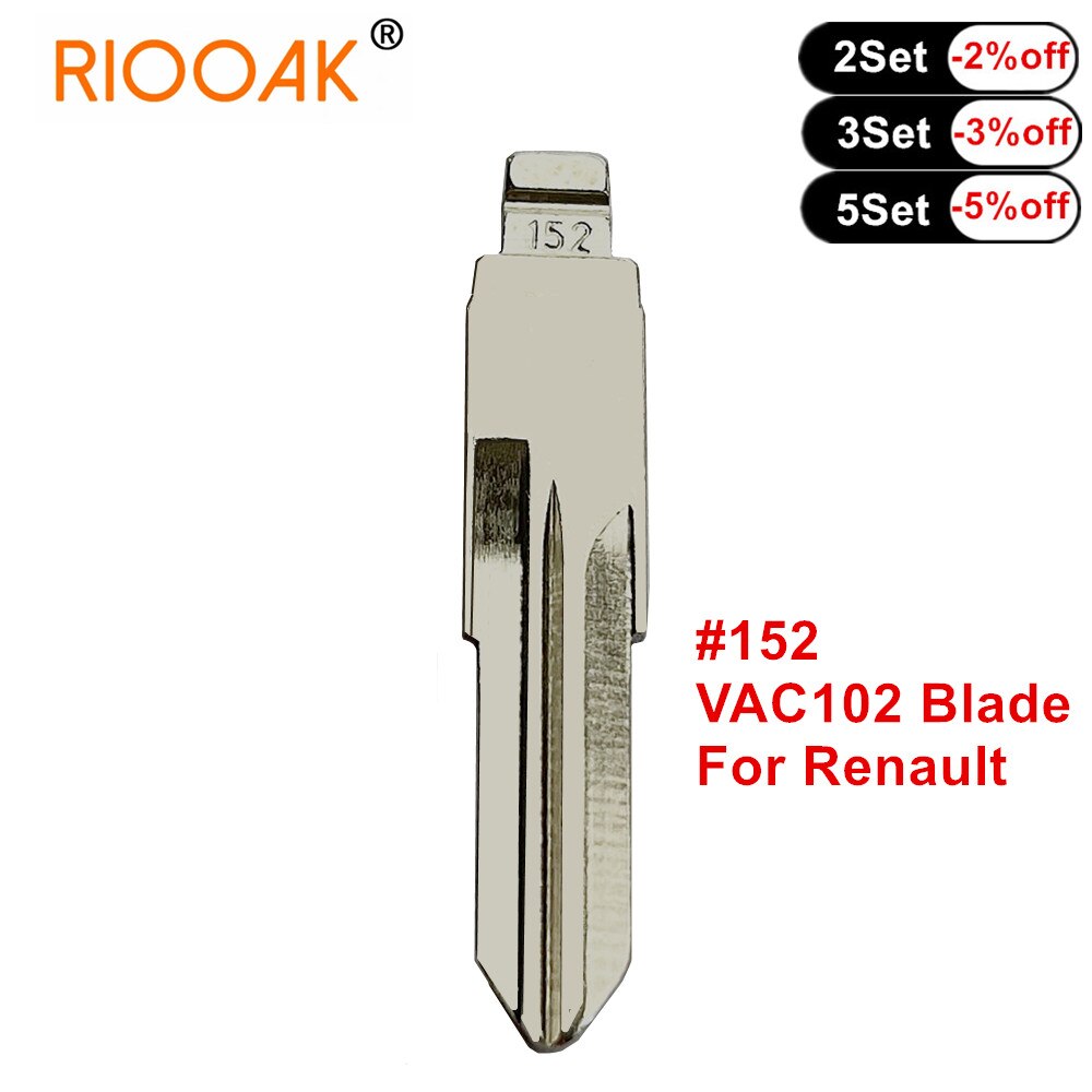 10Pcs Remote Key Blade VAC102 #152 Ongesneden Flip Leeg Voor Renault Megan Dacia Clio Stofdoek Voor Jmd Vvdi keydiy Kd Xhorse Remote
