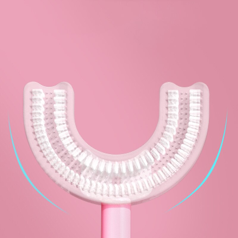 Spazzolino da denti a forma di U per bambini spazzolino da denti morbido Babi spazzola per la pulizia dei denti a 360 gradi per i denti del bambino cura orale accessori per bambini