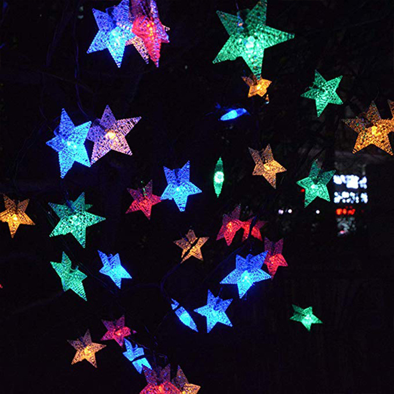 LED Solar Powered Fairy Lights Outdoor Waterproof Solar Star String Lights for Christmas Patio Garden Yard Porch Wedding Decor