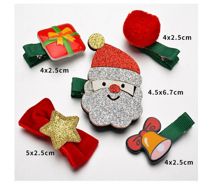 Baby Meisjes Kerst Haar Clip Haarspeld Barrette Accessoires Xmas