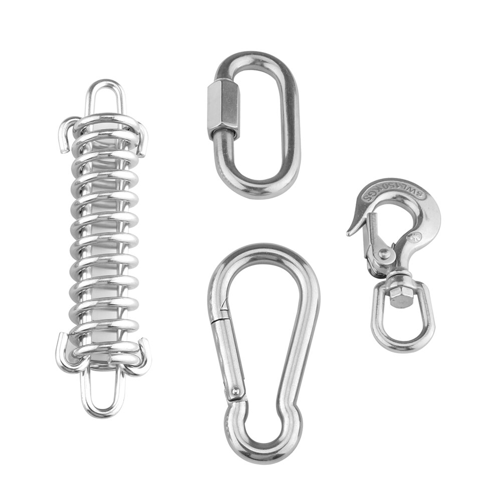 Durable Pet Dog Toys Stainless Steel Spring Pole Puppy Rope Toys Backyard Outdoor Hanging Exercise Rope Pull Tug Of War Toy