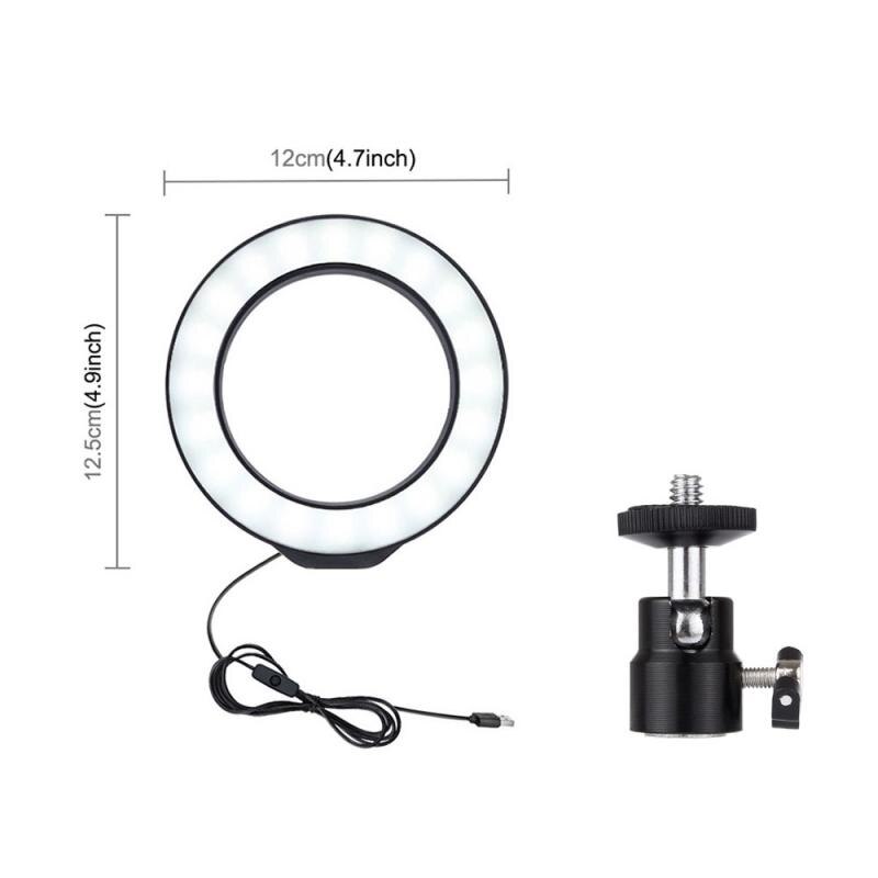 1PC Newewt Hohe Qulity Leichte Und Tragbare PULUZ 4,7 Zoll Volle Licht 12cm USB LED Ring Vlogging Fotografie video Lichter