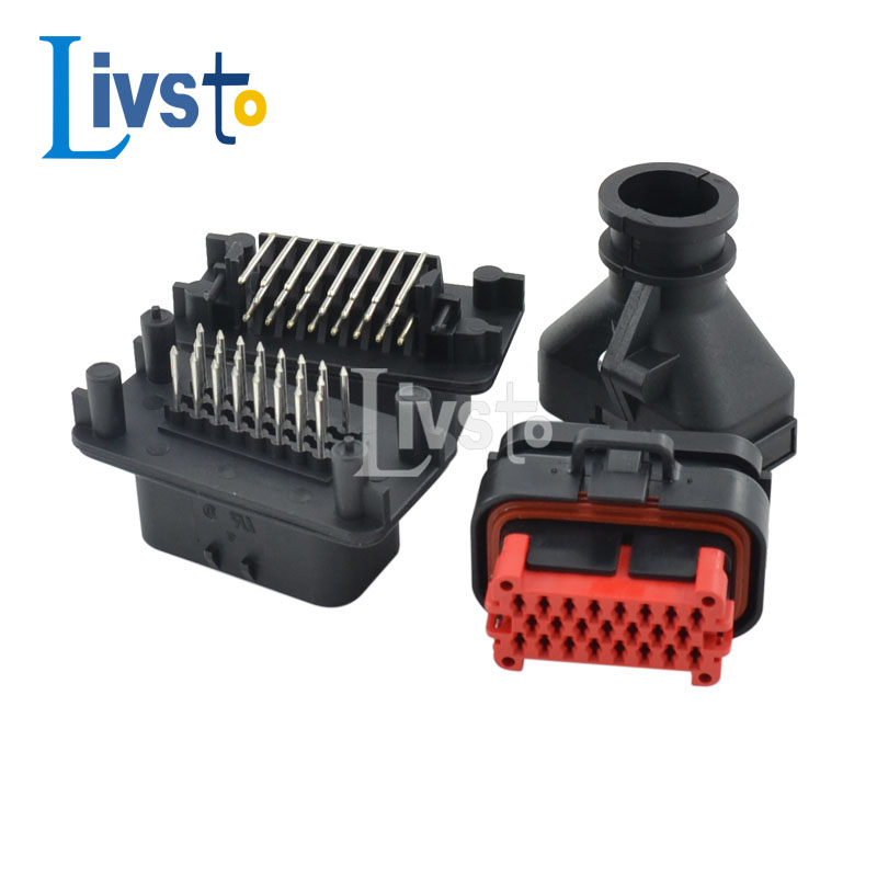 1 Set 23 Pin Waterproof Tyco AMP ECU Connector Automotive Male Female Plug For PCB Socket 770680-1 776087-1 776228-1