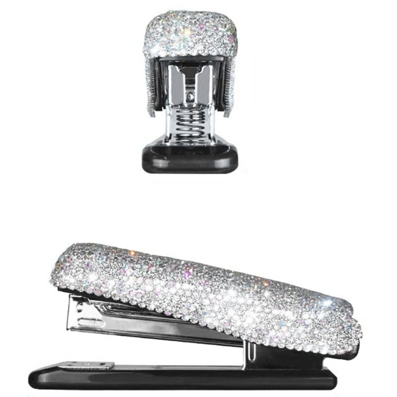-Diamond Crystal Handmade Bling Dazzling Stapler for Office, School, or Home