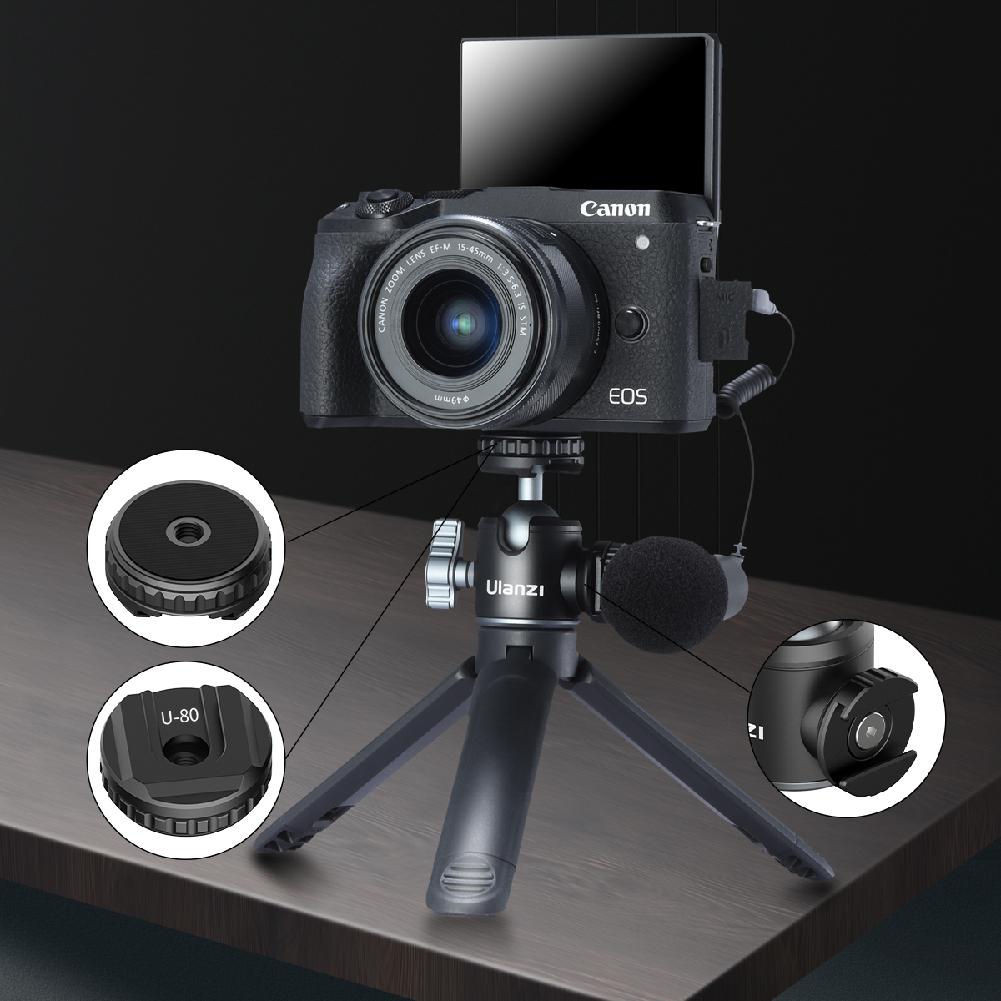 Per Ulanzi U-80 Testa A Sfera In Metallo Ballhead Rotaable Freddo Scarpe Da Tavolo Treppiede Adattatore Supporto Verticale di Tiro per Vlog