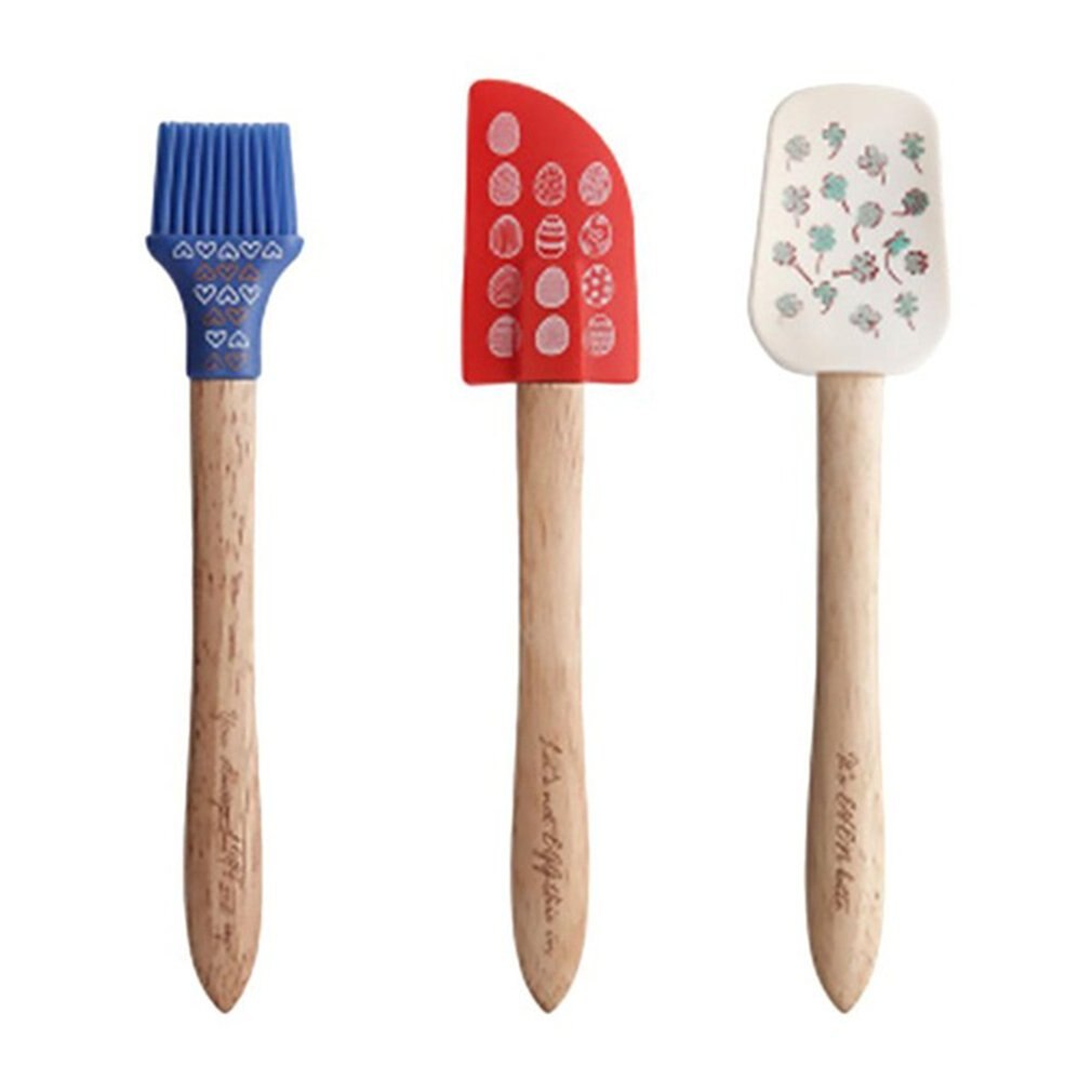 3-piece silicone spatula set cake baking tools, blender baking cream spatula to scrape Aberdeen butter in all directions: M