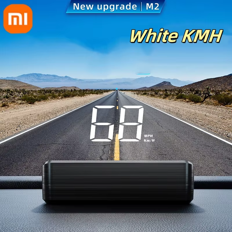 Xiaomi hud head-up-display auto-gps digitaler tachometer universal-geschwindigkeits-windschutzscheibenprojektor plug&play auto-elektronikgeräte: Weiß