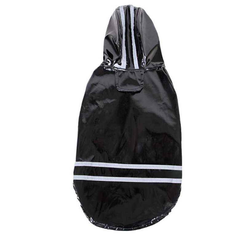 Vandtætte regnfrakker s-xl hunde regnfrakke forår sommer regnfrakker hund let tøj kæledyr tilbehør hvalpe reflekterende regnfrakke: Sort / Xl