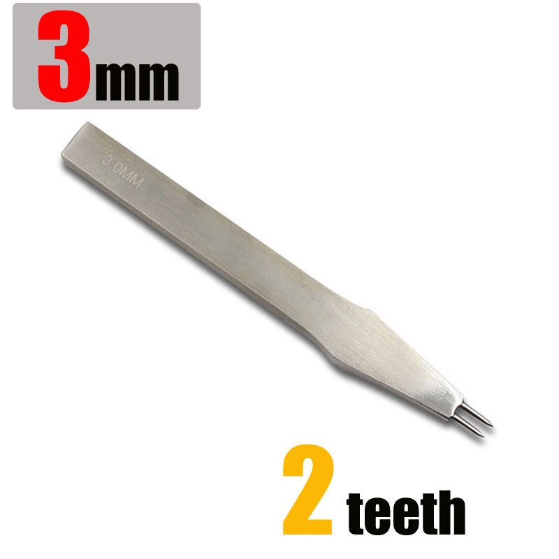 umierać-stali nierdzewnej skórzany punktak pneumatyczny okrągły otwór rękodzieło skóra dłuta kłucia żelaza szwy narzędzia robić skóry 3/4/5mm rozstaw: 3mm 2 teeth