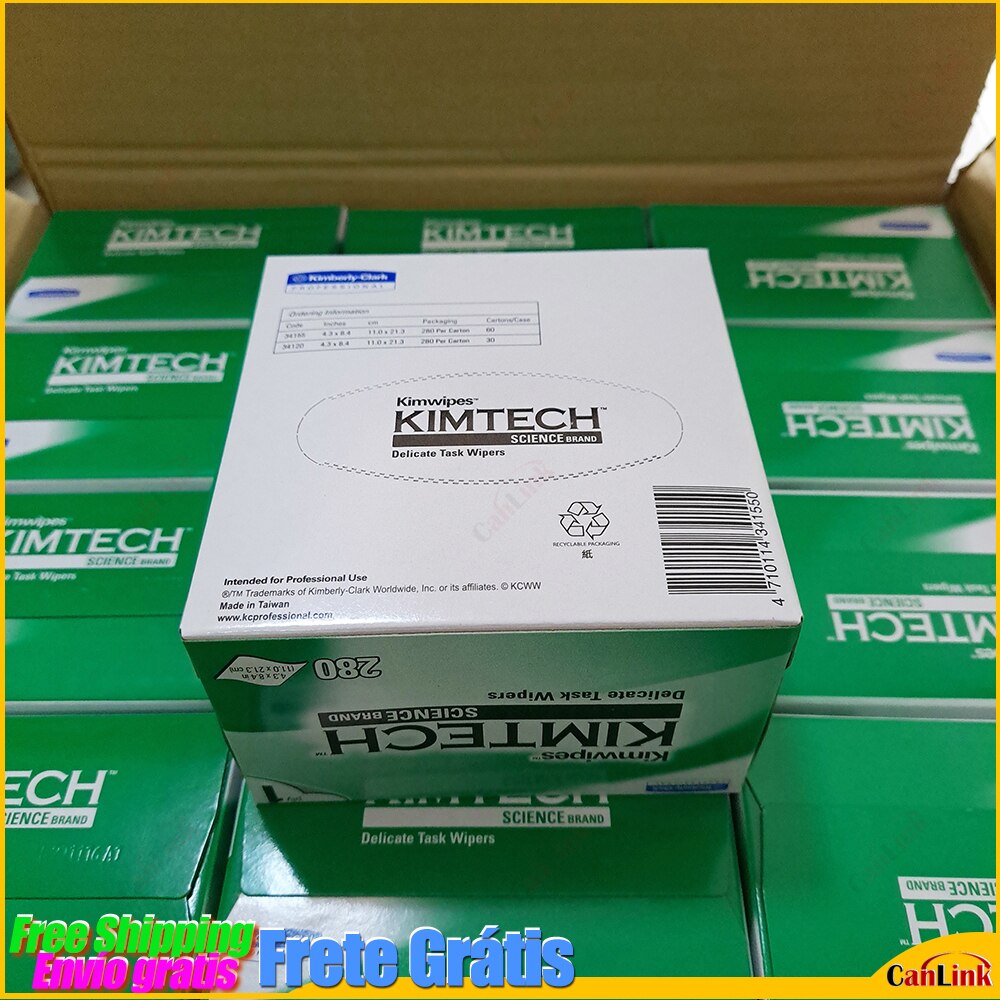 KIMTECH – lingettes en papier de nettoyage pour fibres optiques, 280 pièces, importé des états-unis, prix