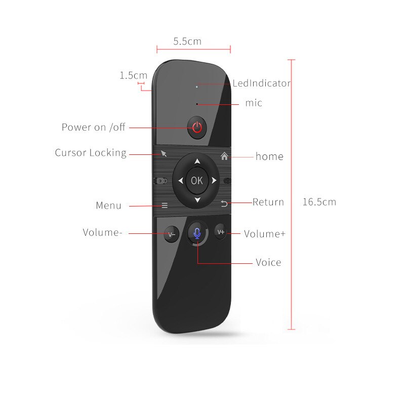 Remote Control Mouse Keyboard 3-In-1 Air with Somatosensory Gyroscope for Android TV Box / Mini PC / Smart TV