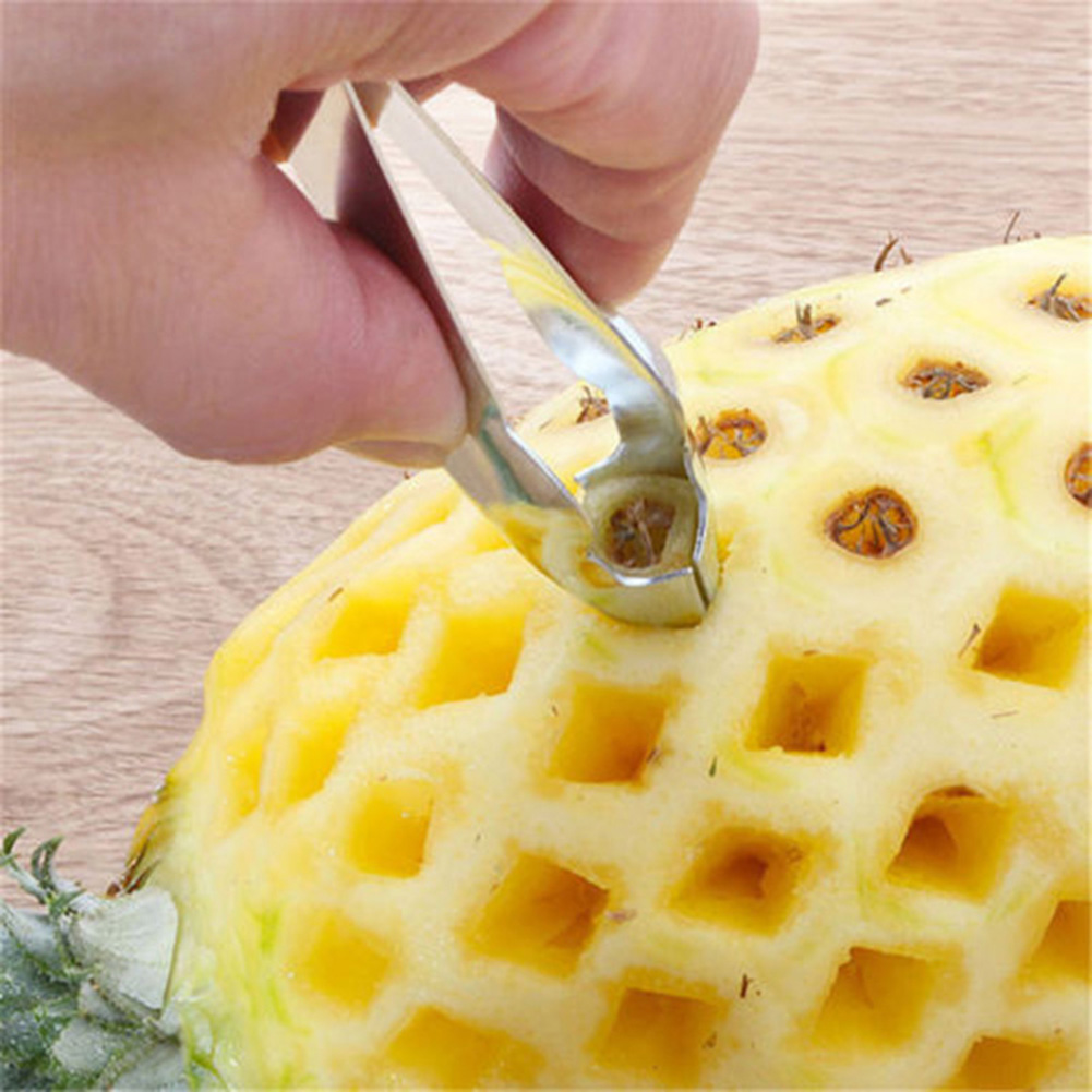 Pelador de piña de acero inoxidable para el hogar, pinzas eliminadoras de semillas, pinzas de corte, utensilios de cocina para frutas