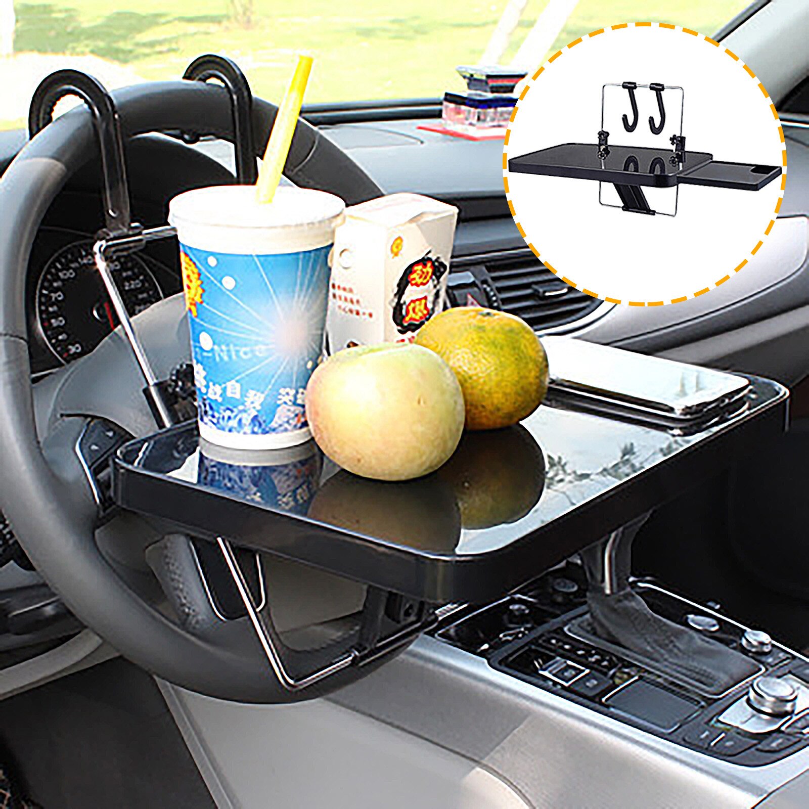 Multifunction Laptop Desk Car Tray Car Table for Car Steering Wheel Headrest