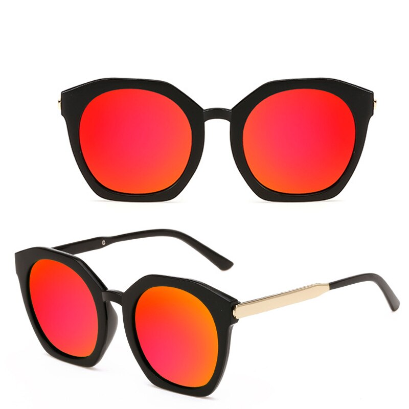 Gafas de sol con revestimiento de espejo, gafas de sol redondas circulares para mujer, gafas de sol con puntos cuadrados para mujer, gafas de de para hombre, gafas de sol: CJ15946 C6