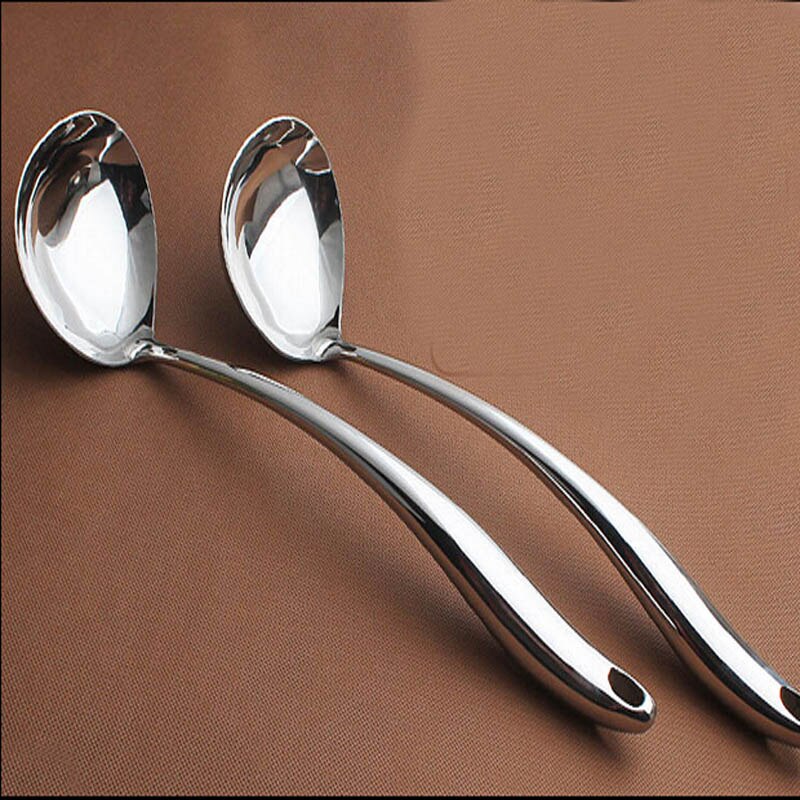 Long Handle High Grade Soup Ladle Resistant Stainless Steel Big Spoon Big Ladles