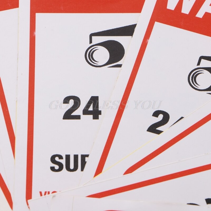 10PCS/lot Waterproof PVC CCTV Video Surveillance Security Sticker Warning Signs