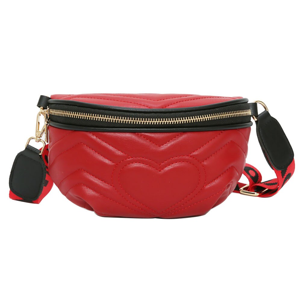 Kvinde taske kærlighed crossbody skulderlomme vild bryst marsupio donna mave tasker til kvinder banan sacoche sac banan: Rd