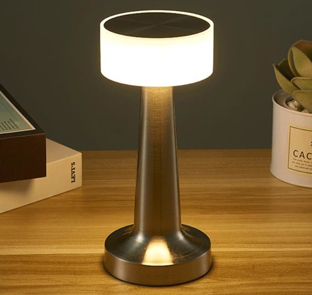 retro Bar Tisch Lampe LED Wiederaufladbare Schreibtisch Licht Zimmer Dekor Lampe Camping Luces Schlafzimmer Kaffee Dekoration Chambre Nacht Lichter: Himmel Blau