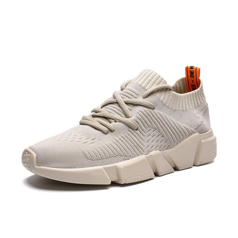 summer tennis Shoes Men Fitness Trainers Zapatillas Sports Shoes Male Comfortable Outdoor jogging Sneakers: Beige / 8.5