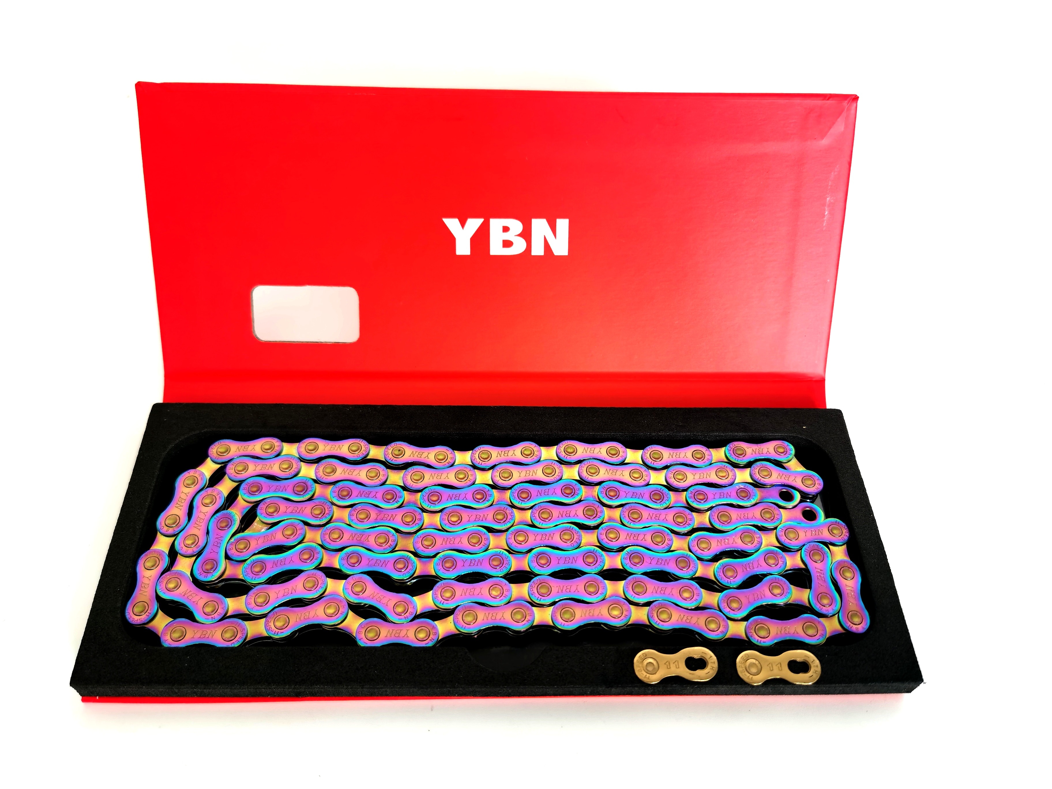 YBN 11-Speed Ti-N Multicolor Bicycle Chain compatible with Shimano Sram Campagnolo,and mountain bikes and road bikes