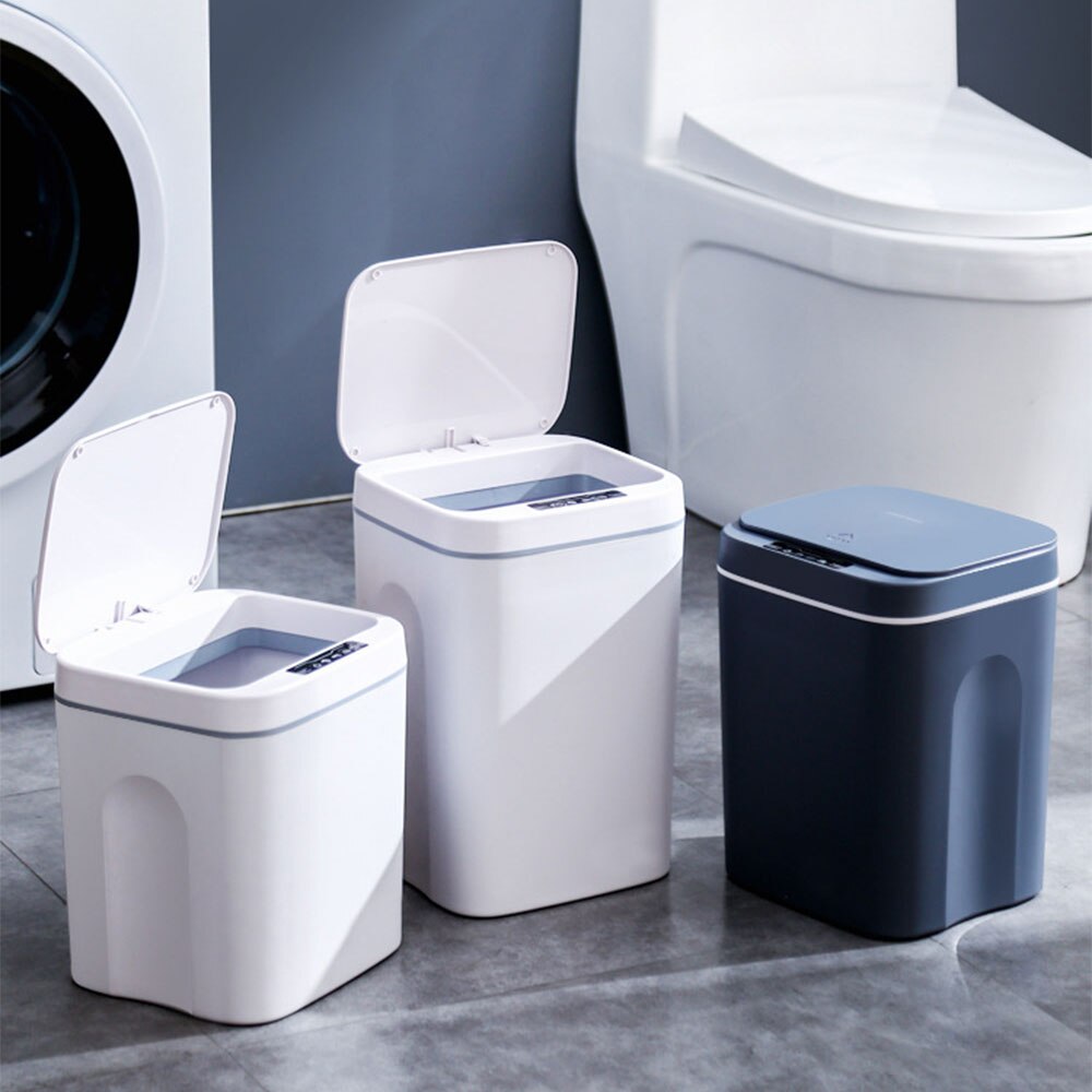Smart Induction Trash Can Automatic Intelligent Sensor Dustbin Electric Touch Trash Bin for Kitchen Bathroom Bedroom Garbage