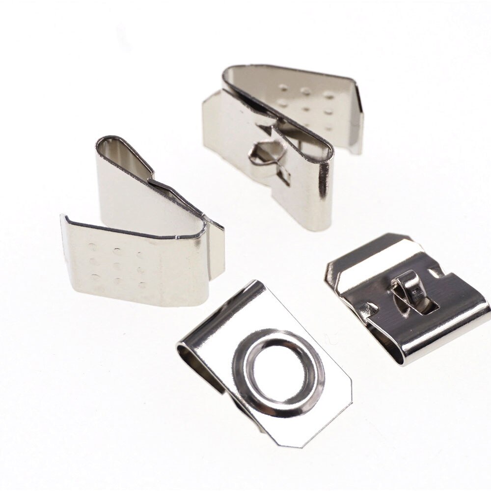 100 Pairs Batterij Clip Een Aa CR2 CR123A 18650 Batterij Type Lente Staal Vernikkeld Positieve Negatieve Mate