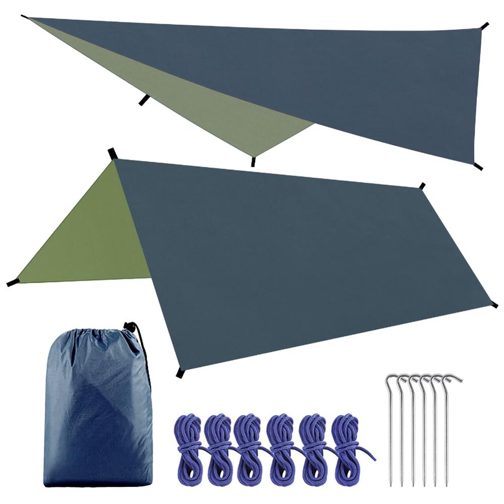 Waterproof Sun Shelter Ultralight Sunshade Canvas Canopy Cover Outdoor Canopy Garden Anti UV Awnings Beach Tent canopy: Black