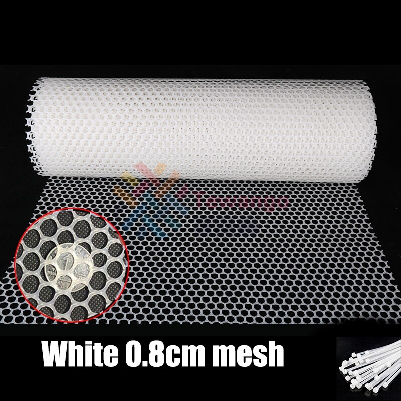 Tewango-Red anticaída para gatos y mascotas, valla de seguridad para balcón, malla de plástico artesanal, Protección de escaleras, rejilla de 0,8/1,2/1,8 cm: M / Blanco