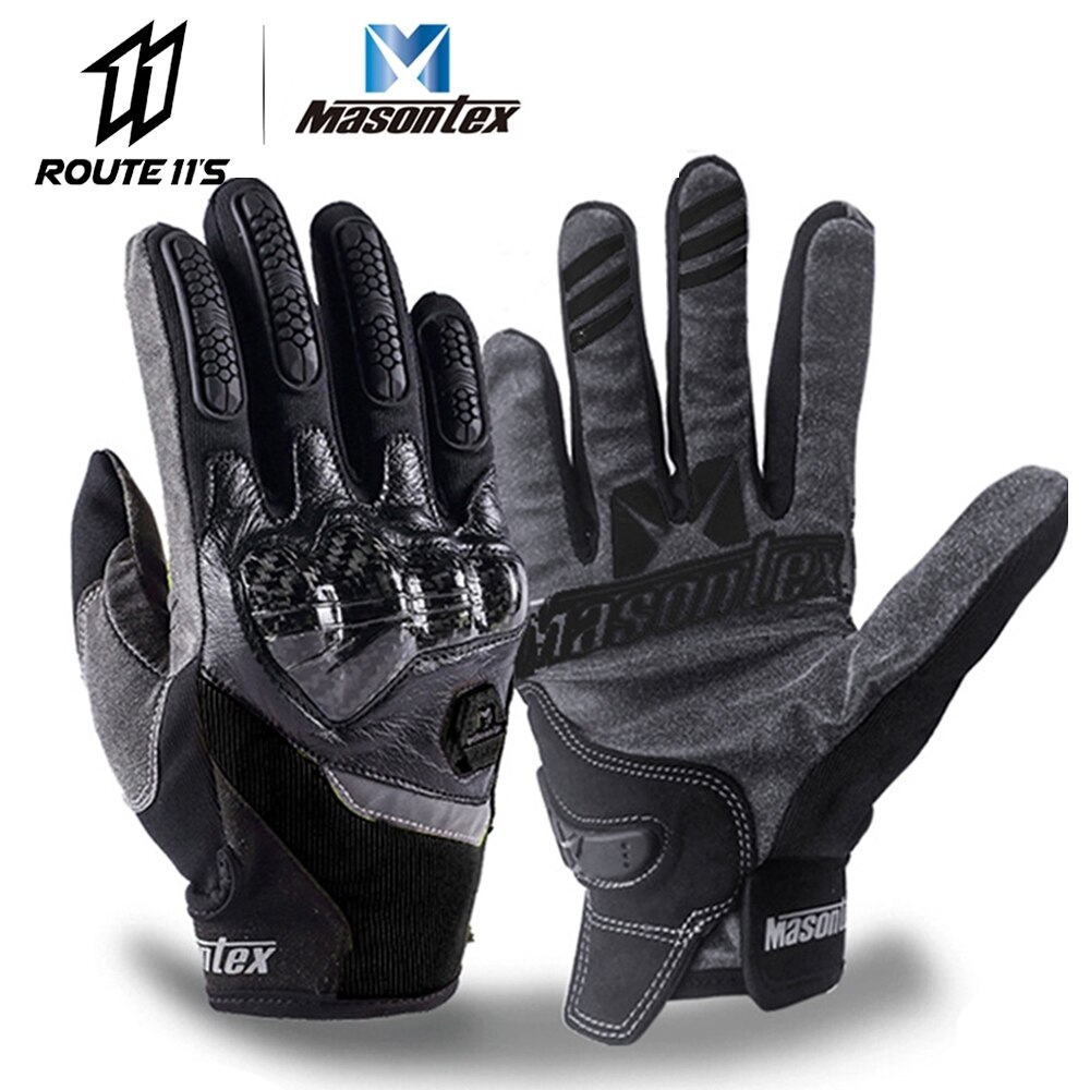 Masontex Moto-Cross Handschuh Kohlenstoff Fiber Motorrad Handschuhe Voll Finger Moto Touchscreen Guantes Moto Atmungsaktive Motorrad Handschuhe