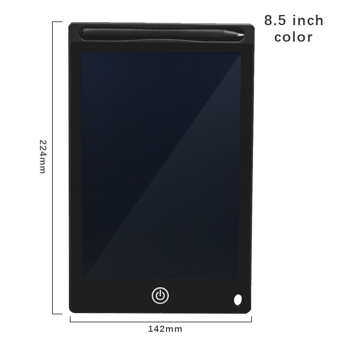 Noyokeredigital tegning tablet 8.5 tommer lcd skrivetavle pad til kunstnere animation tegning grafik tablet: Sort