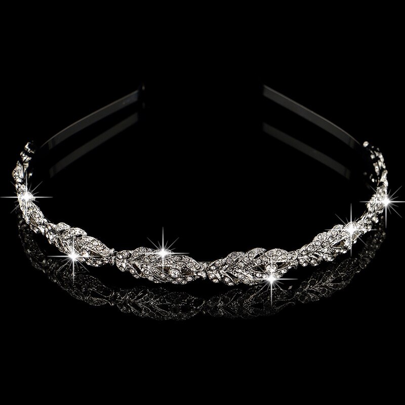 Vendita calda di Cristallo Perle Della Lega Diademi e Corone Da Sposa Copricapo Da Sposa Accessori Per Capelli Gioielli Bride'Tiaras Hairbands: TS-J1659-S