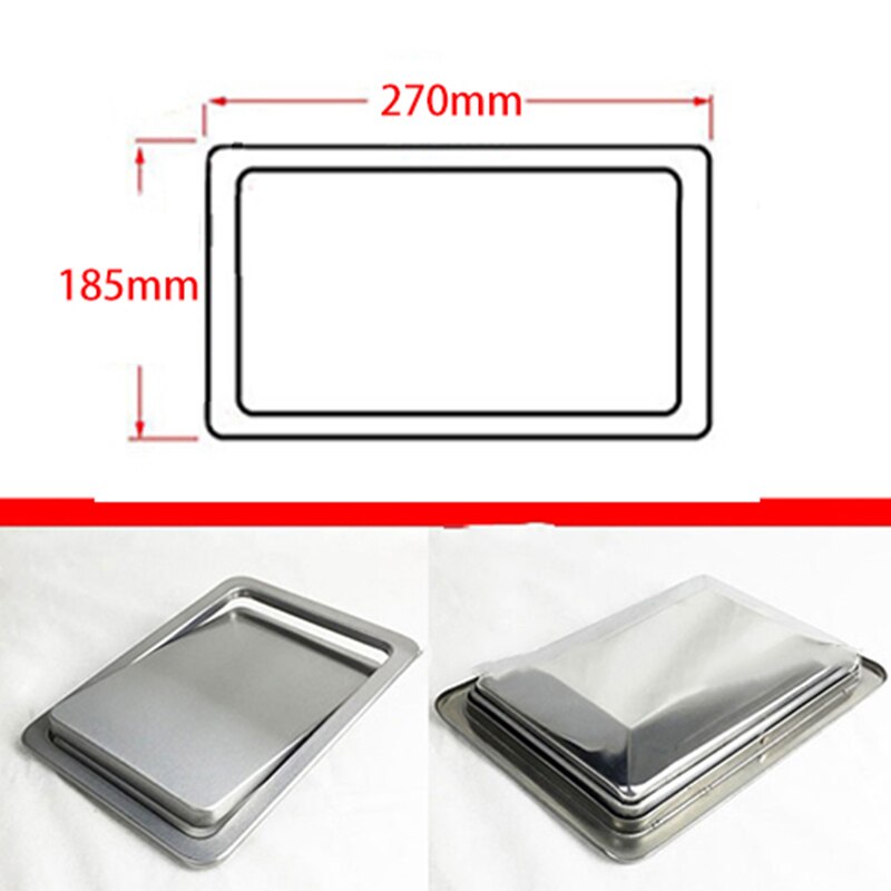 Stainless Steel Garbage Flap Lid Trash Bin Cover Flush Built-in Balance Swing Flap Garbage Lid for Kitchen Counter Top B