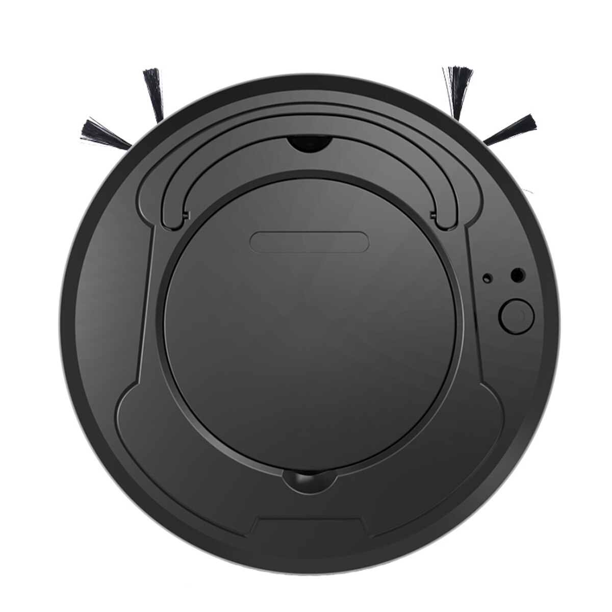 Automatische, slimme, oplaadbare, schoonmaakrobot voor huishoudelijk gebruik, vloer, haar, vuil, stof, veger, elektrische robots, stofzuiger: Zwart
