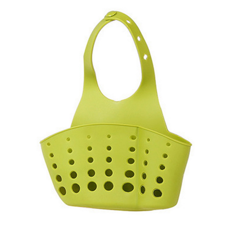 1pcs Sink Spons Houder Gadgets Aftappen Rack Opknoping Mand Plank Gootsteen Houder Afvoer Mand: style 1 green