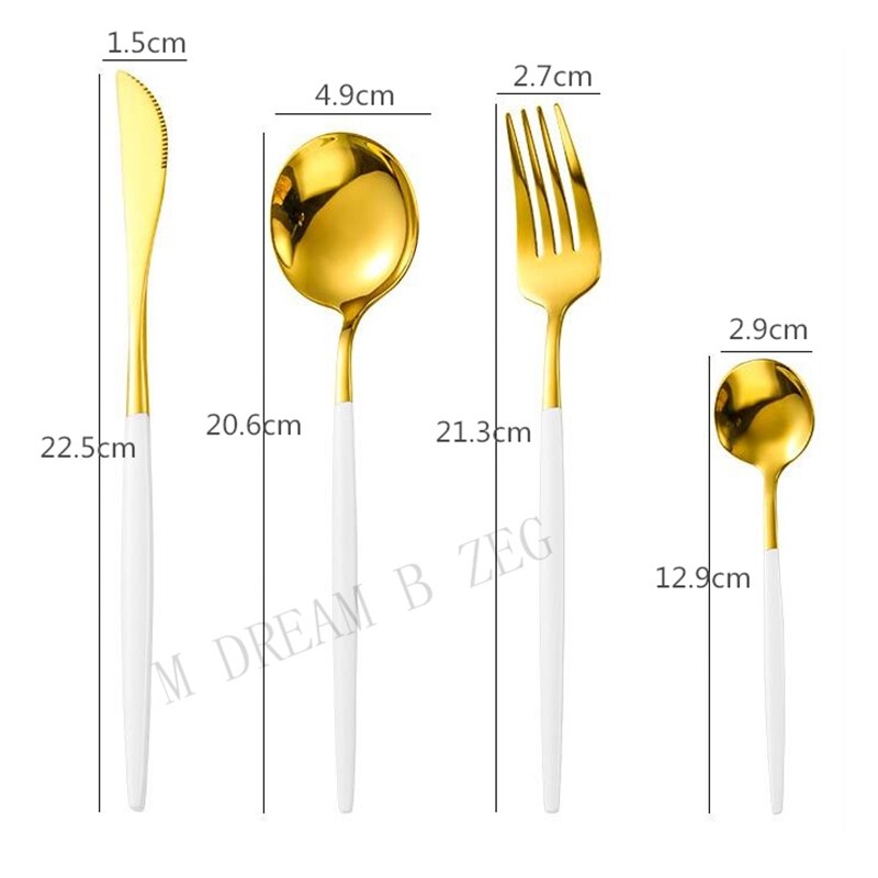 Ensemble de couverts en acier inoxydable ensemble de vaisselle couteau à Steak fourchette ensemble cuillère à café cuillère à café couverts vaisselle ensembles argenterie de cuisine