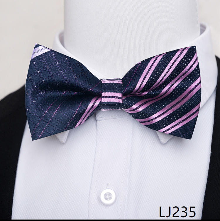 Pajarita de de para hombre, accesorios de boda de color gris oscuro con puntos, pajarita Formal para el día de los amantes de la