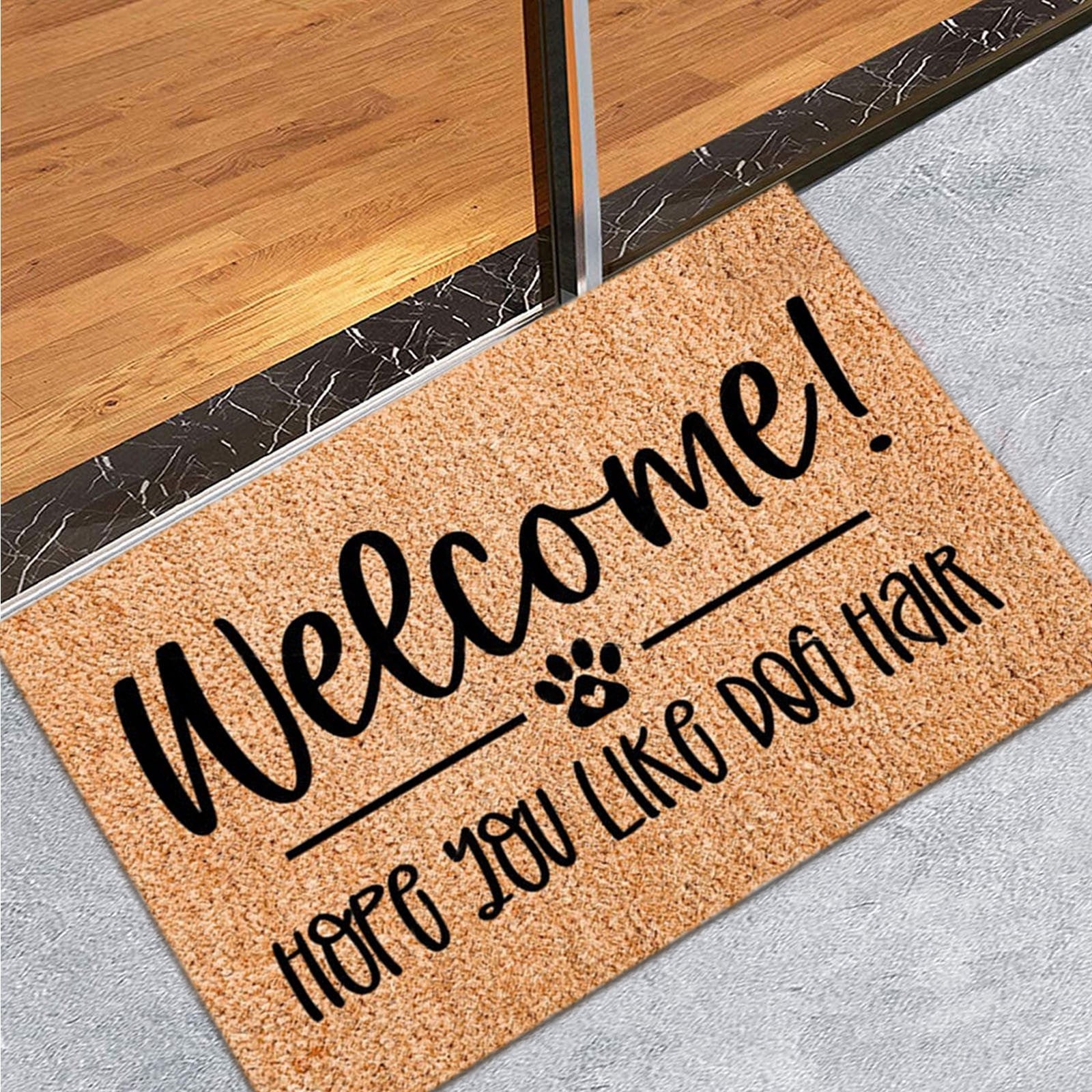 Front Door Mat Welcome Door Mat Indoor Outdoor Technical Clothing Front Door Absorbent Rugs Rectangle Entrance Bath Mat: grey